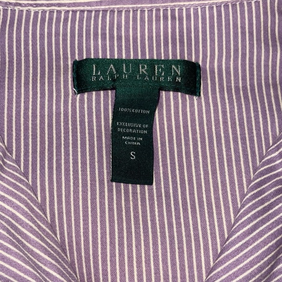 Lauren Ralph Lauren Purple Striped Pajama Set - Picture 8 of 11